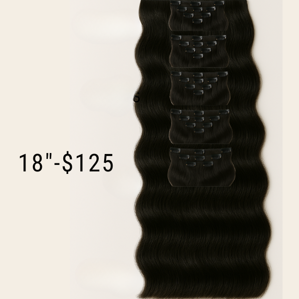 Clip-In Hair Extensions – 18 in