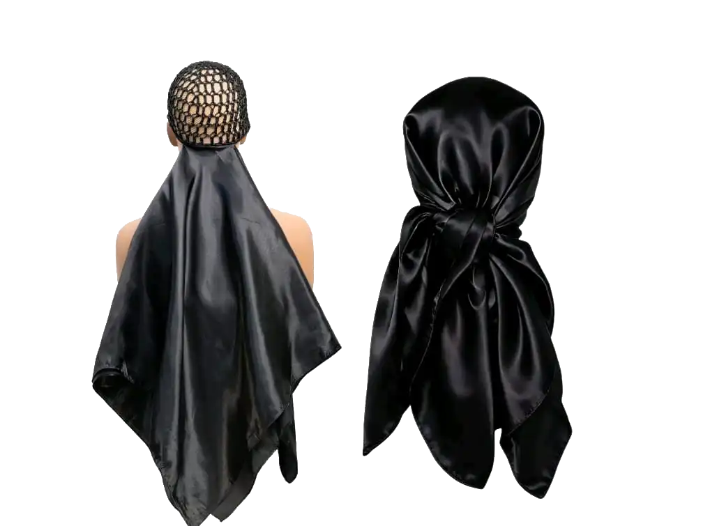 Luxury Long Satin Durag – Extended Tail Hair Protection Wrap